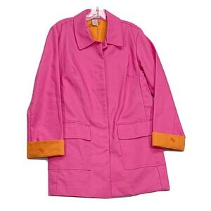 Jamaica Bay Vtg Raincoat Medium Pink Pastel Weatherproof Pineapple Lining Preppy